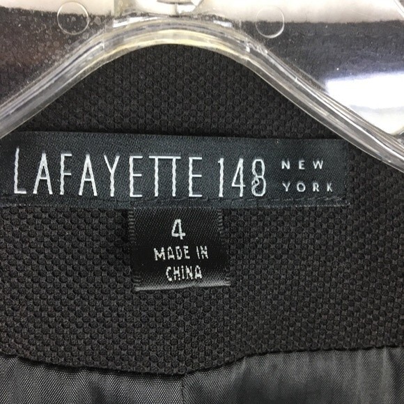 Lafayette 148 Black Waterfall Ruffle Front Sweater 4 - Picture 7 of 9